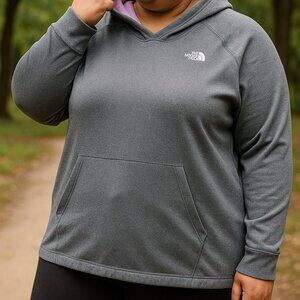 The North Face Tekware Hoodie Sweatshirt Gray Lavender Womens XXL